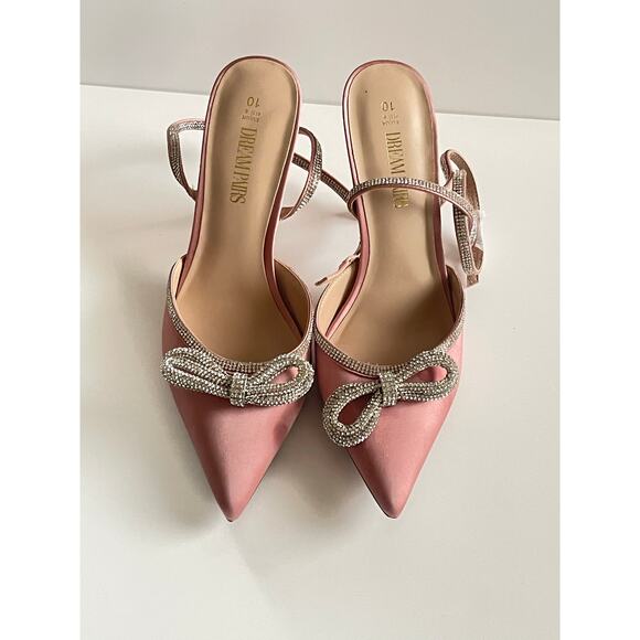 Size 10 Dream Pairs Destiny Stiletto Rhinestone Strap Pumps - Picture 6 of 8